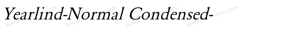 Yearlind-Normal Condensed字体转换